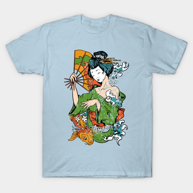 Geisha Koi T-Shirt by Verboten